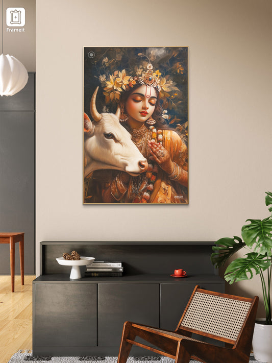 Radha Rani Sacred Reflection of Peace and Grace Acrylic Frame