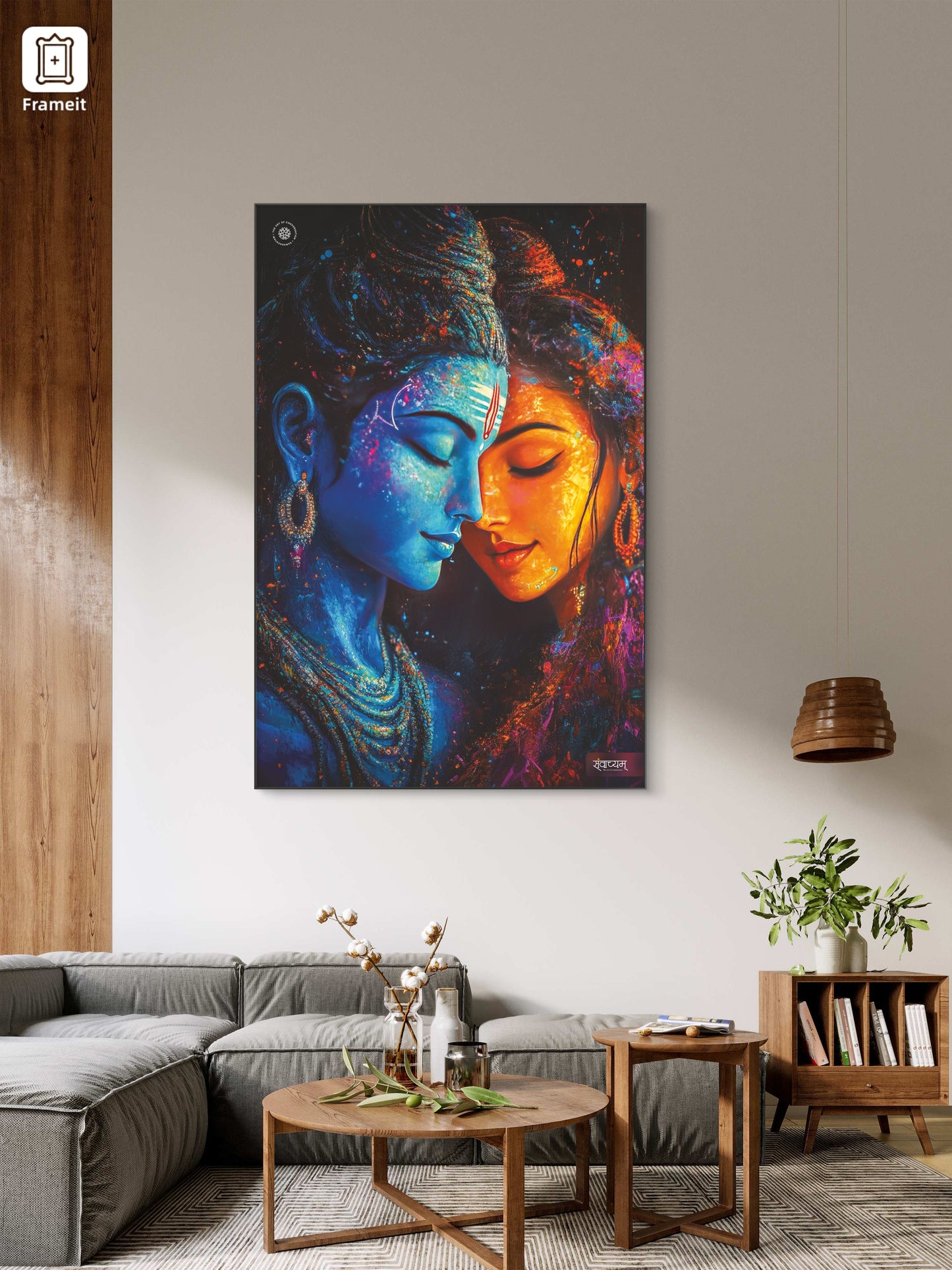 Shiv Parvati Sacred Balance of Strength and Serenity Acrylic Frame