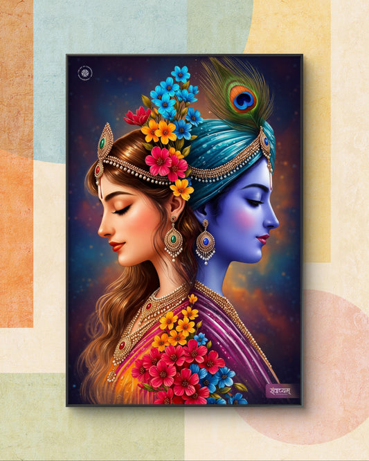 Radha Krishna The Symphony of Love & Devotion Acrylic Frame