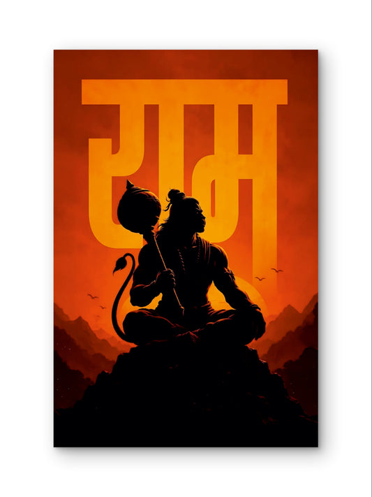 Hanuman Ji spiritual acrylic wall art for home decor