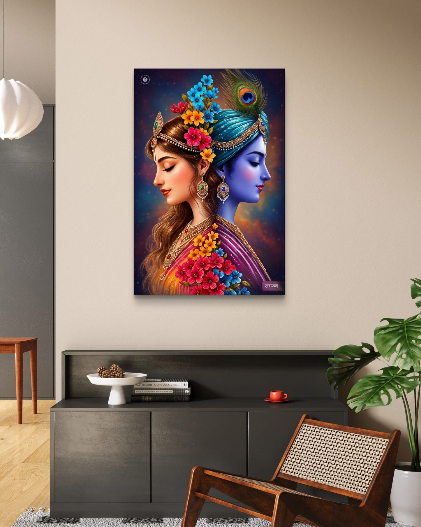 Radha Krishna The Symphony of Love & Devotion Acrylic Frame