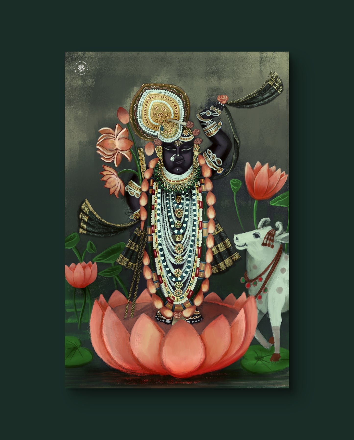Shreenath Ji Eternal Blessings Divine Acrylic Frame