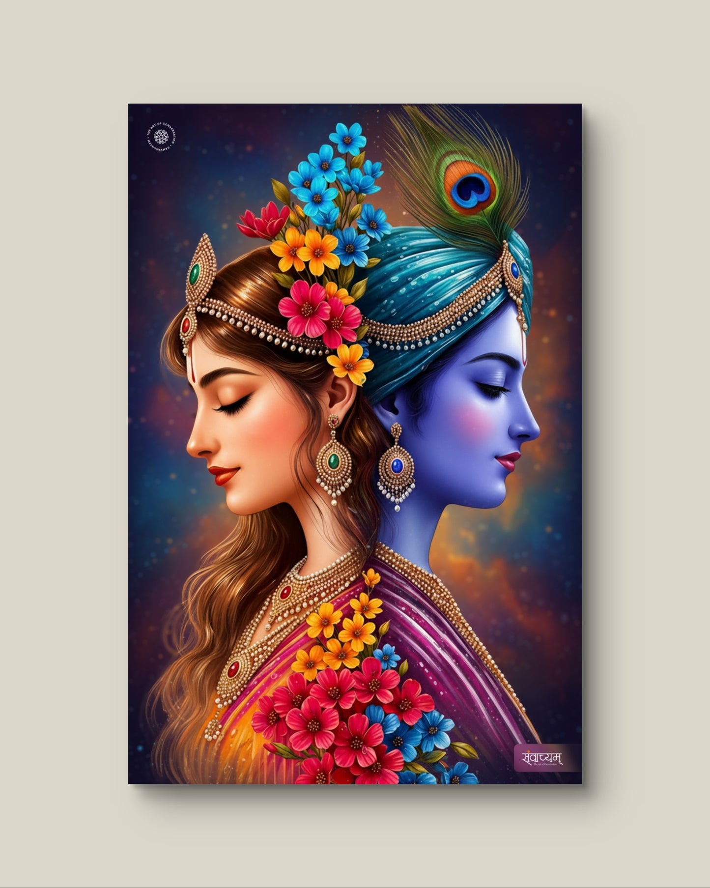 Radha Krishna The Symphony of Love & Devotion Acrylic Frame
