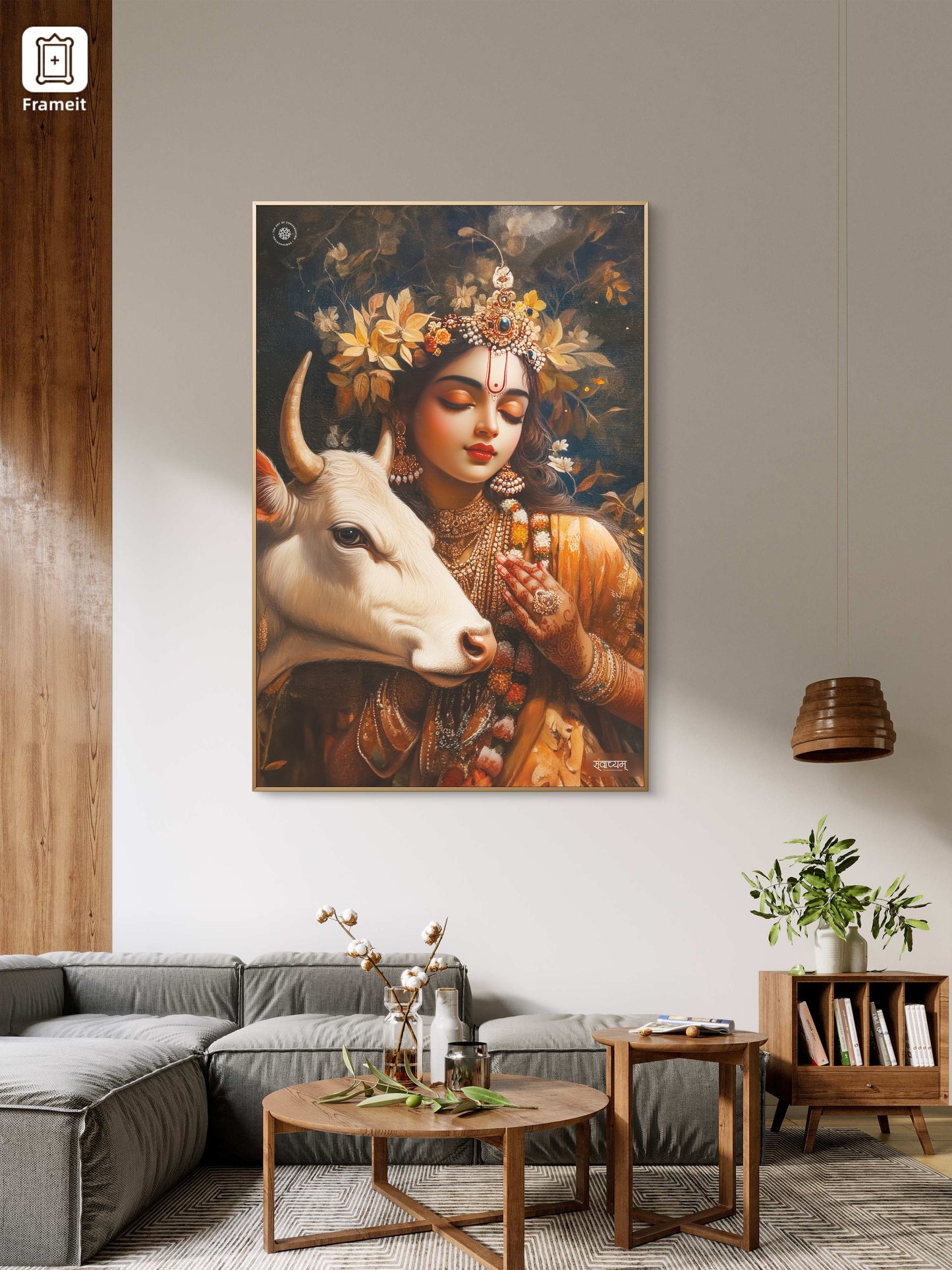 Radha Rani Sacred Reflection of Peace and Grace Acrylic Frame
