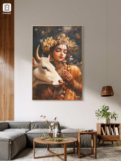 Radha Rani Sacred Reflection of Peace and Grace Acrylic Frame