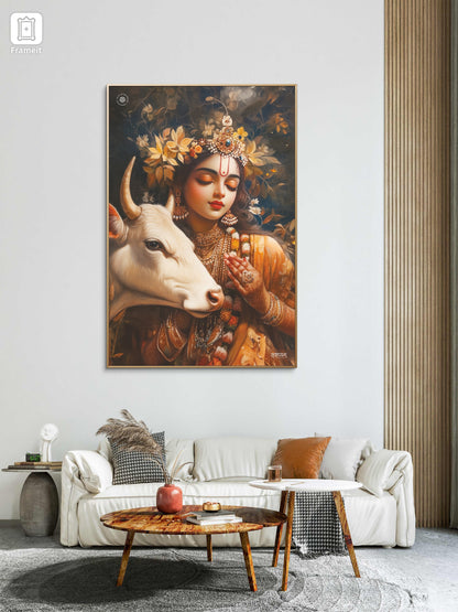 Radha Rani Sacred Reflection of Peace and Grace Acrylic Frame