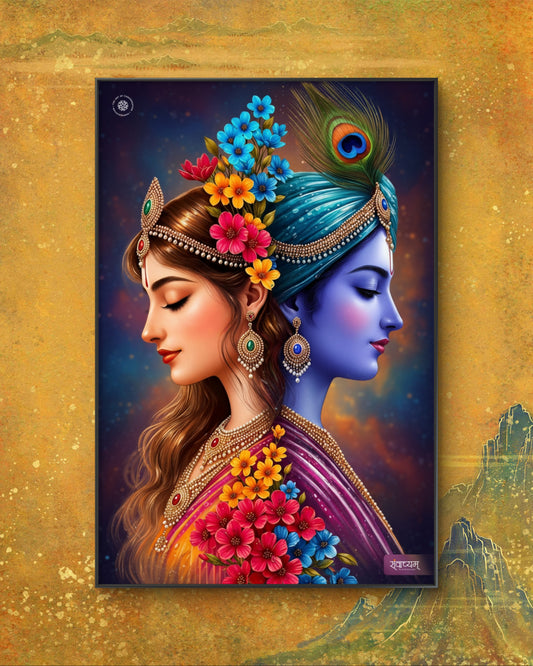 Radha Krishna The Symphony of Love & Devotion Acrylic Frame