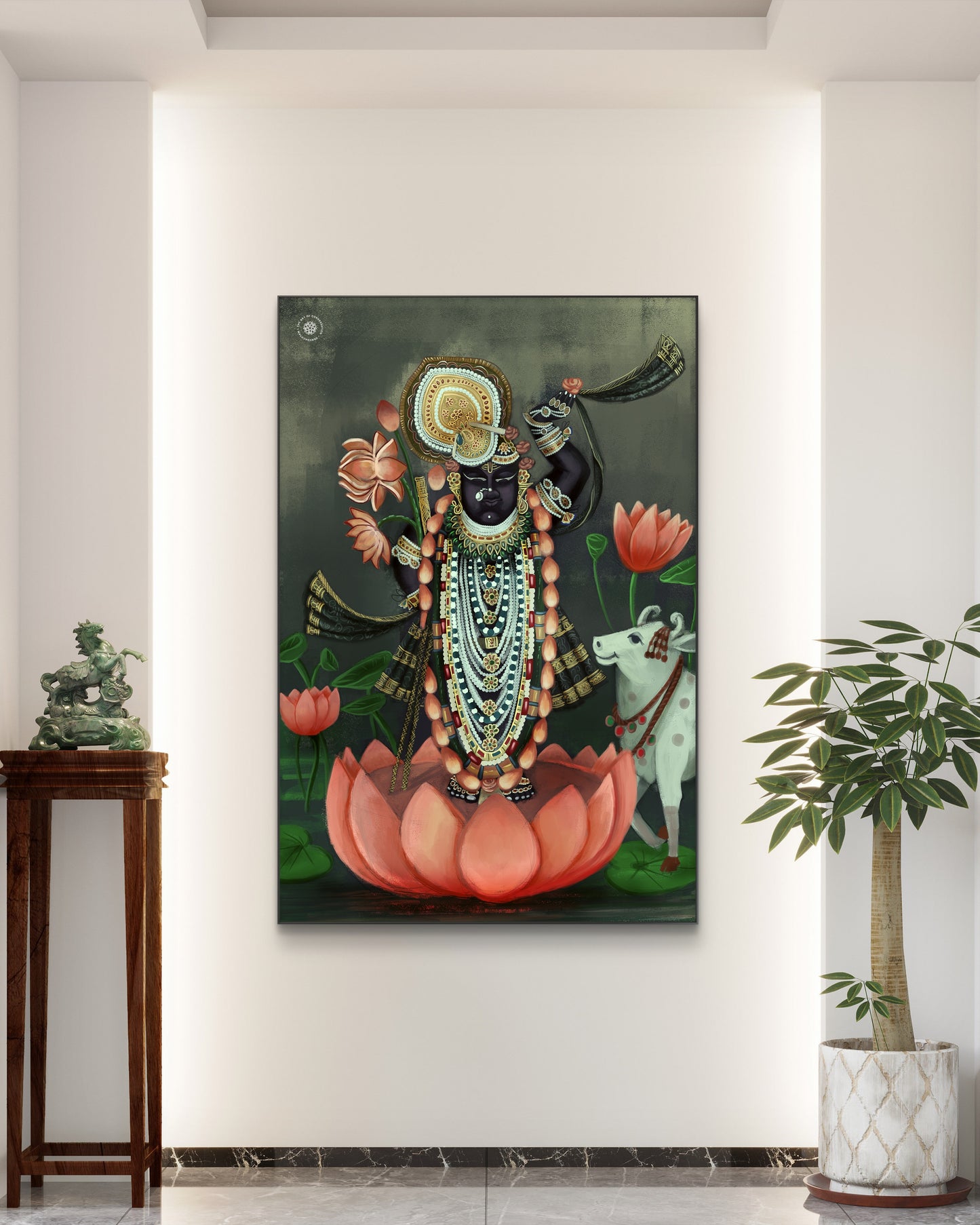 Shreenath Ji Eternal Blessings Divine Acrylic Frame