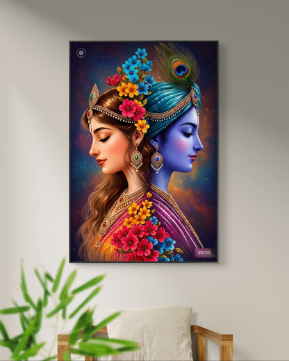 Radha Krishna The Symphony of Love & Devotion Acrylic Frame