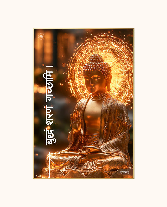 Buddham Sharanam Gacchami Buddha Serenity Acrylic Frame