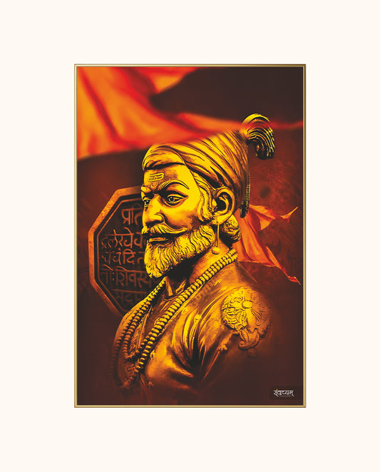 Chhatrapati Shivaji Maharaj Braveheart Warrior Acrylic Frame
