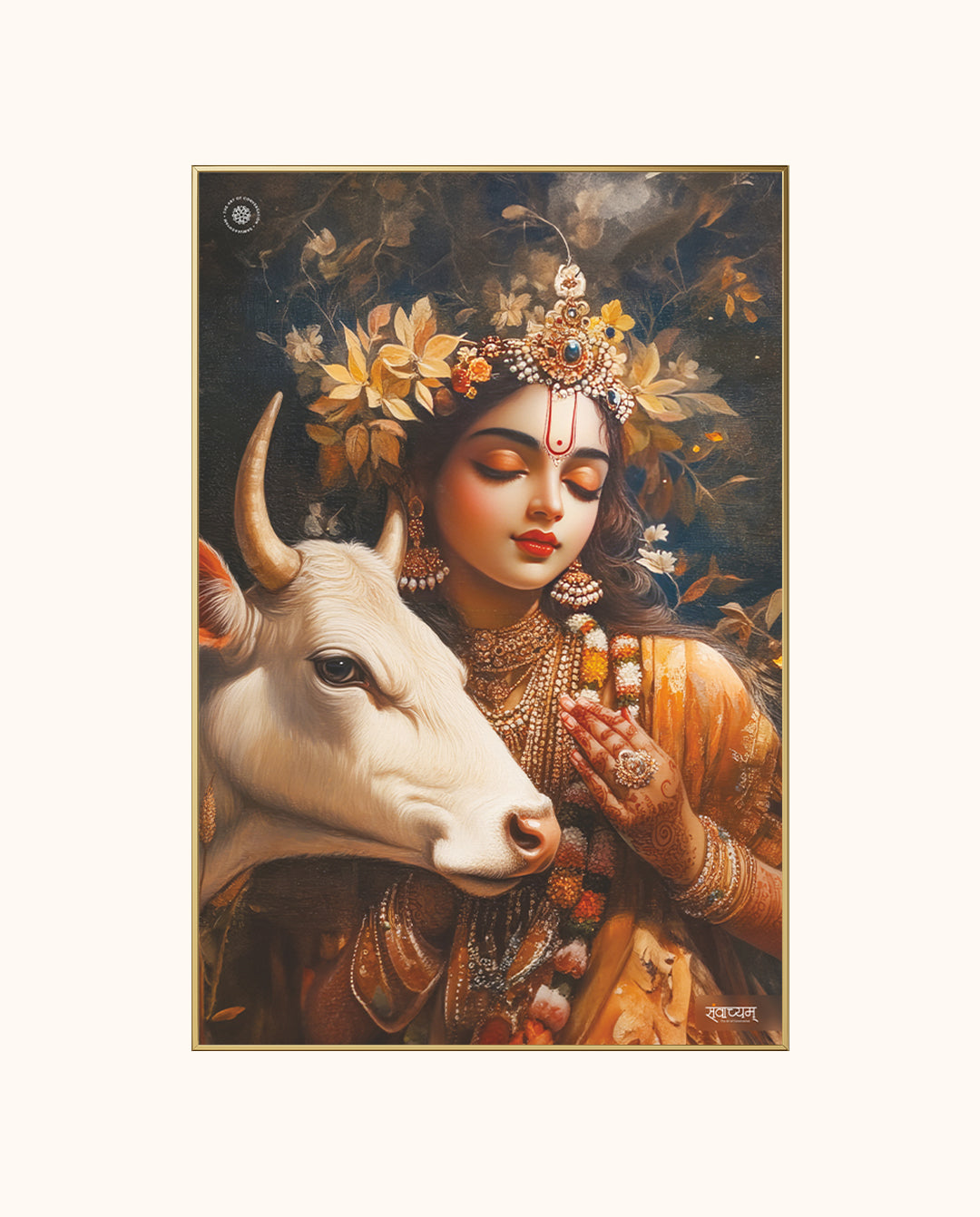 Radha Rani Sacred Reflection of Peace and Grace Acrylic Frame