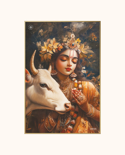 Radha Rani Sacred Reflection of Peace and Grace Acrylic Frame