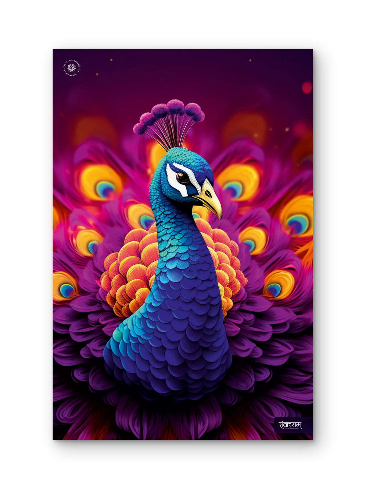 Royal Peacock Divine Beauty Spiritual Wall Art