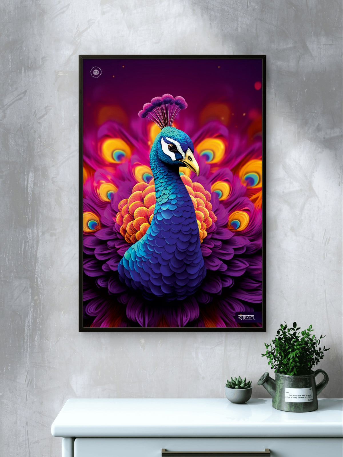 Royal Peacock Divine Beauty Spiritual Wall Art
