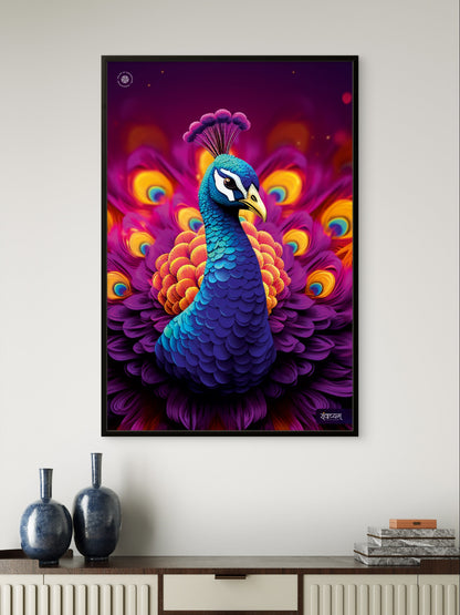 Royal Peacock Divine Beauty Spiritual Wall Art