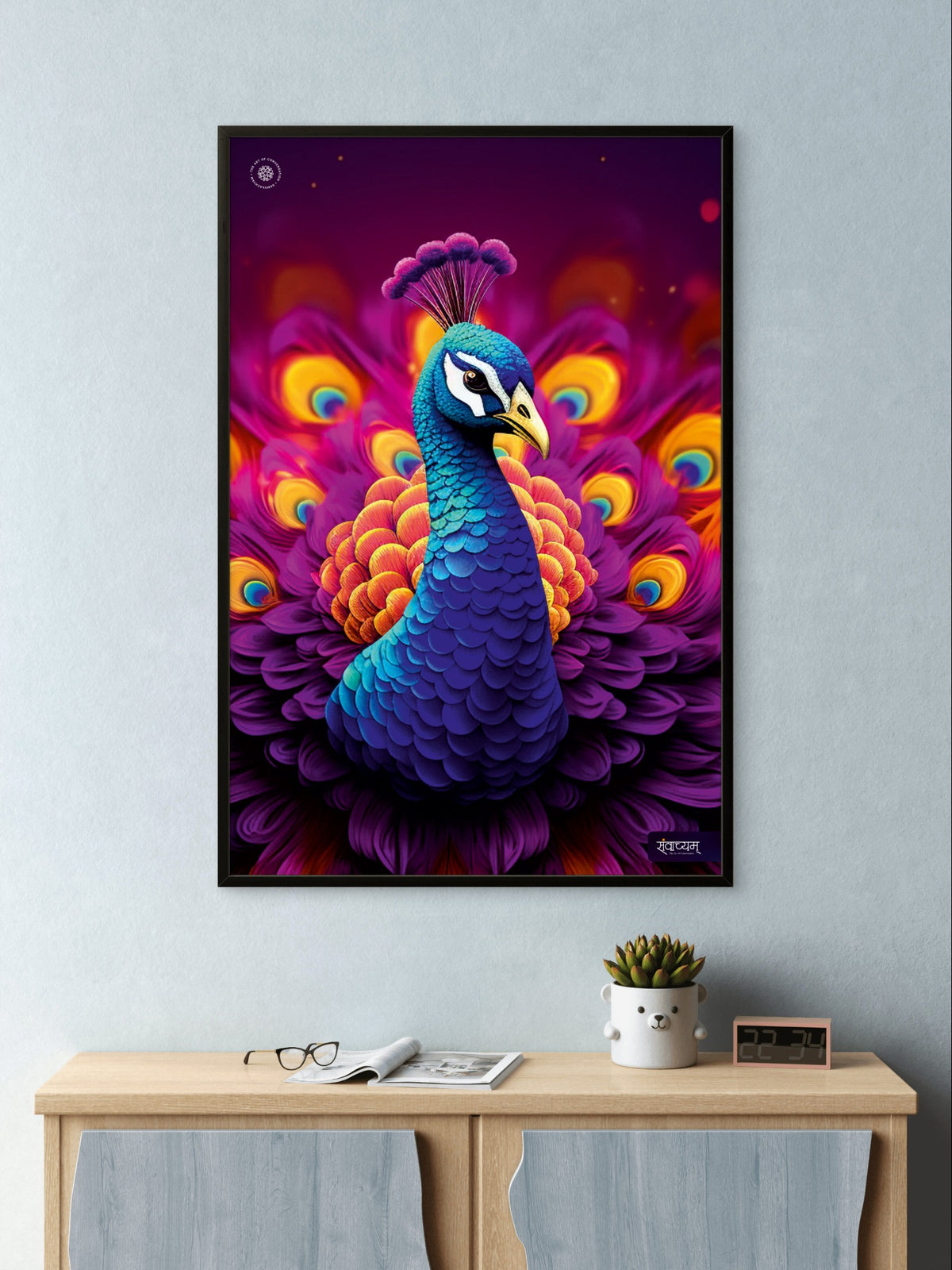 Royal Peacock Divine Beauty Spiritual Wall Art
