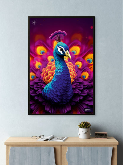 Royal Peacock Divine Beauty Spiritual Wall Art