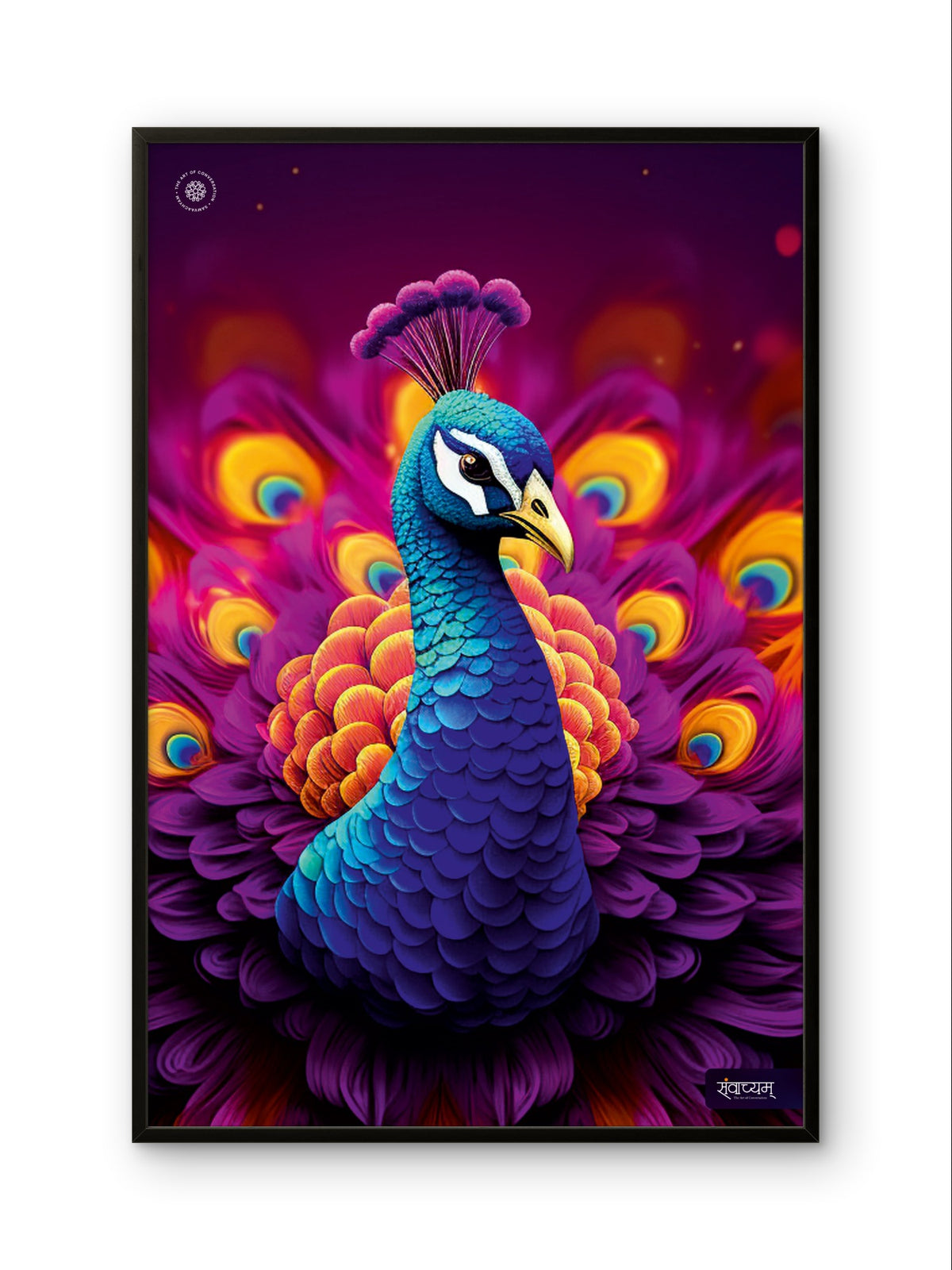 Royal Peacock Divine Beauty Spiritual Wall Art