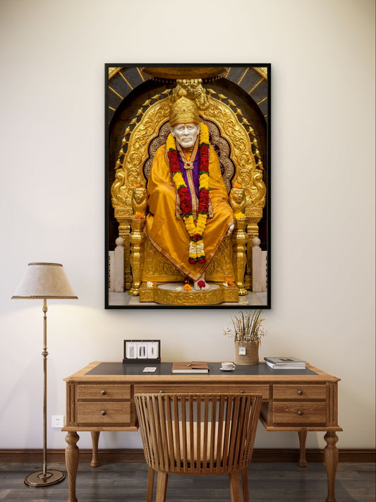 Shirdi Sai Baba Divine Presence Spiritual Wall Art