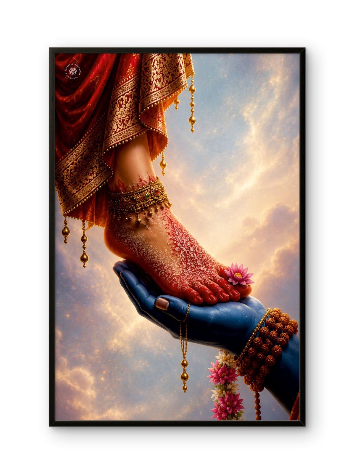 Shiv Parvati Divine Blessings Spiritual Wall Art