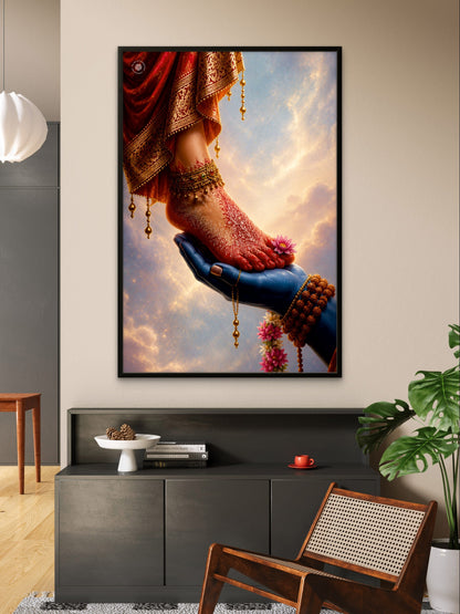 Shiv Parvati Divine Blessings Spiritual Wall Art