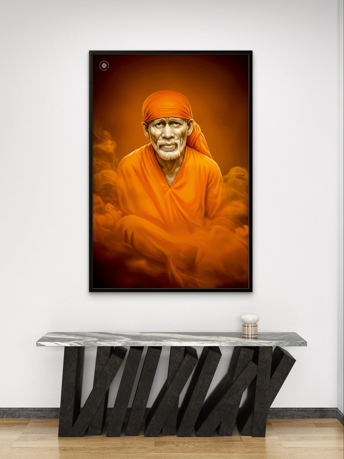 Shirdi Sai Baba Divine Blessings Premium Spiritual Wall Art