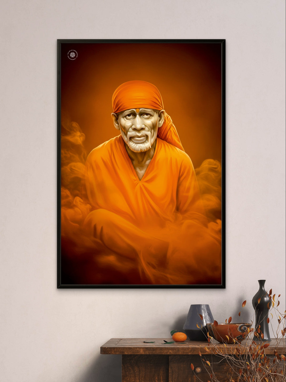 Shirdi Sai Baba Divine Blessings Premium Spiritual Wall Art