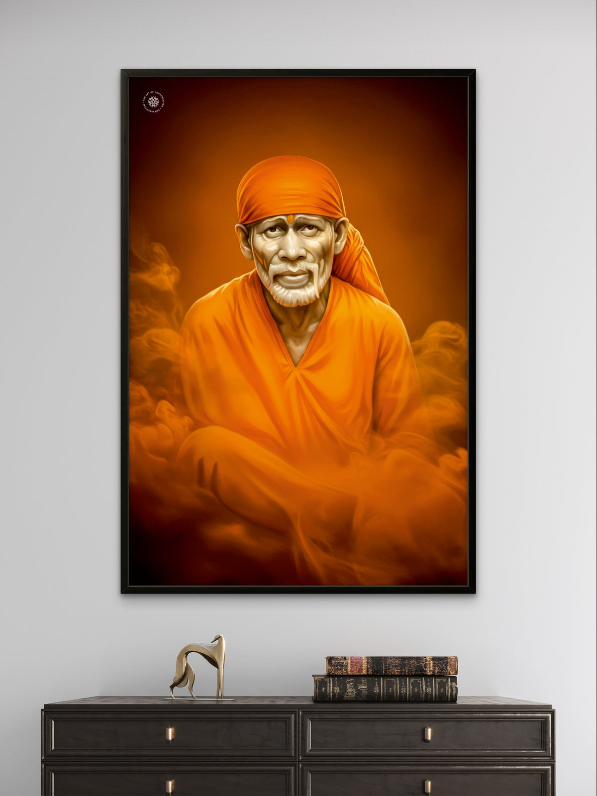 Shirdi Sai Baba Divine Blessings Premium Spiritual Wall Art
