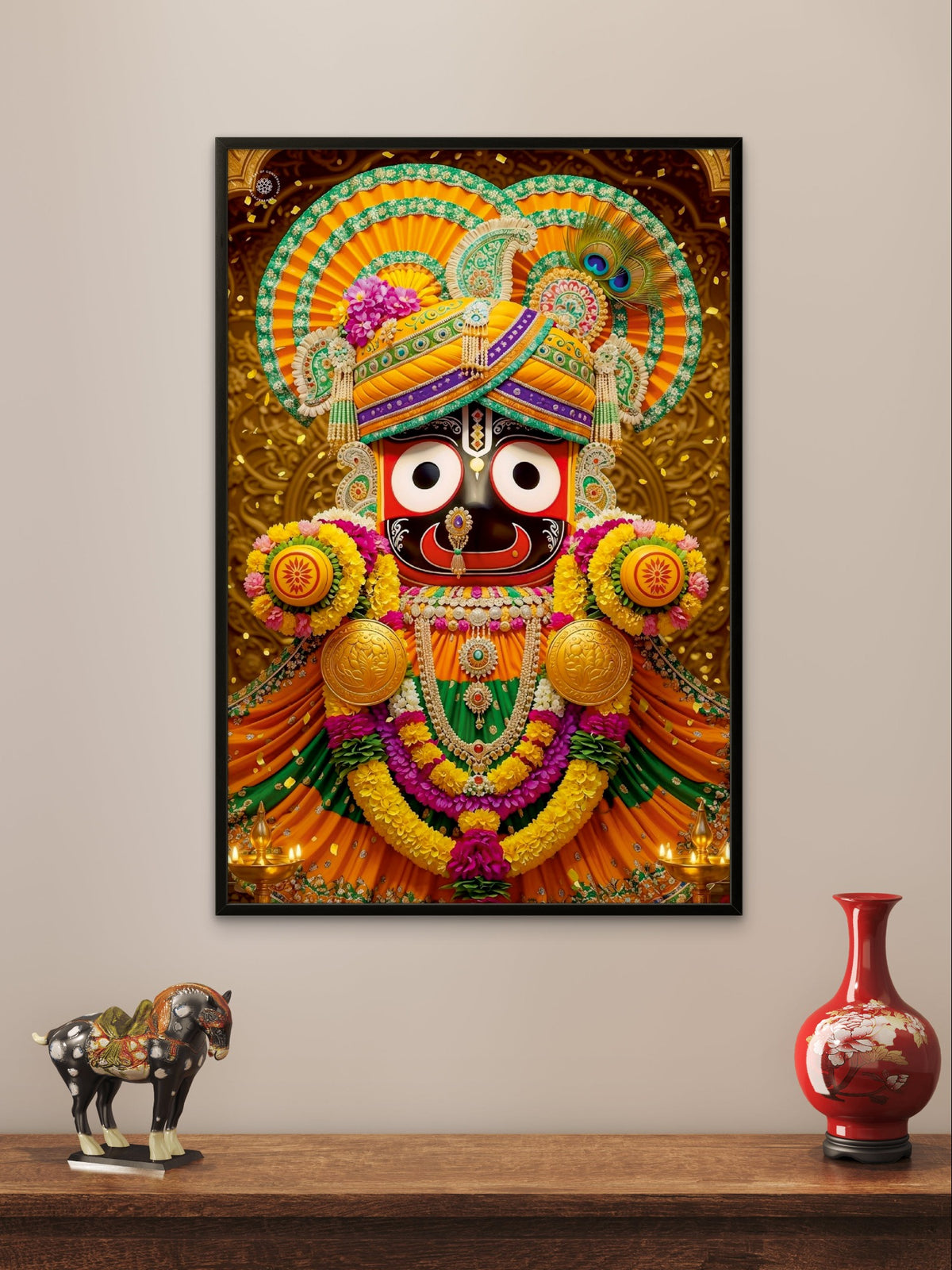 Lord Jagannath Divine Blessings Premium Spiritual Wall Art