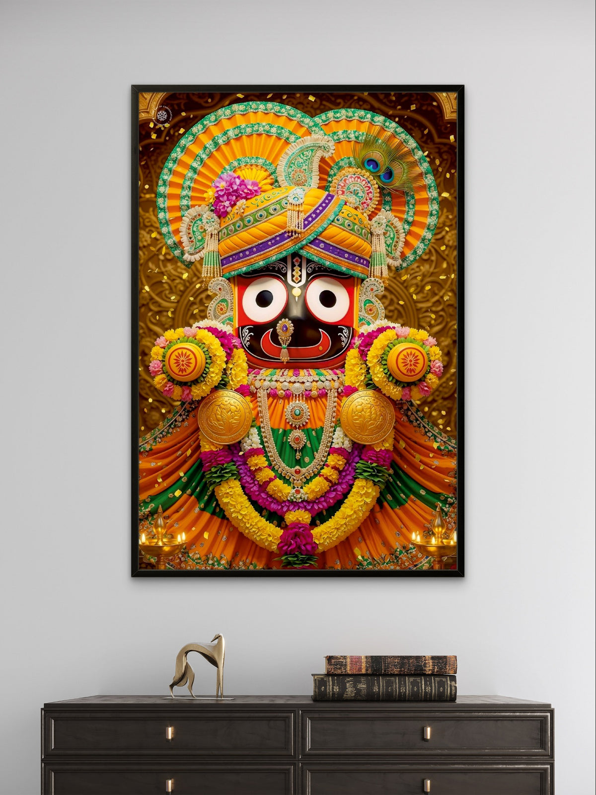 Lord Jagannath Divine Blessings Premium Spiritual Wall Art
