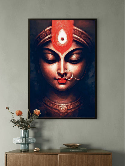 Durga Maa Divine Grace Premium Spiritual Wall Art