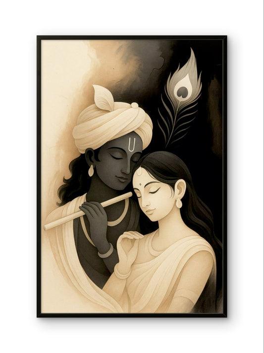 Radha Krishna Divine Love Premium Spiritual Wall Art