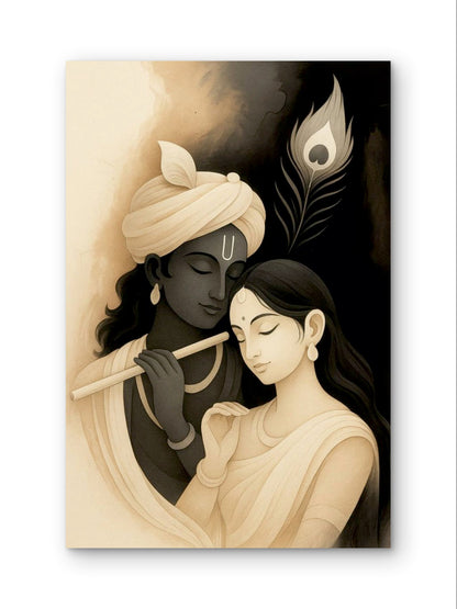 Radha Krishna Divine Love Premium Spiritual Wall Art