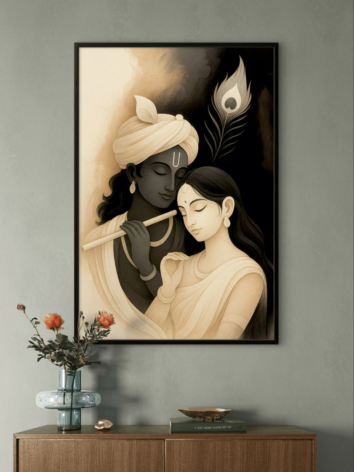 Radha Krishna Divine Love Premium Spiritual Wall Art