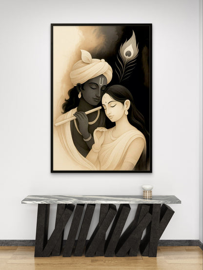 Radha Krishna Divine Love Premium Spiritual Wall Art