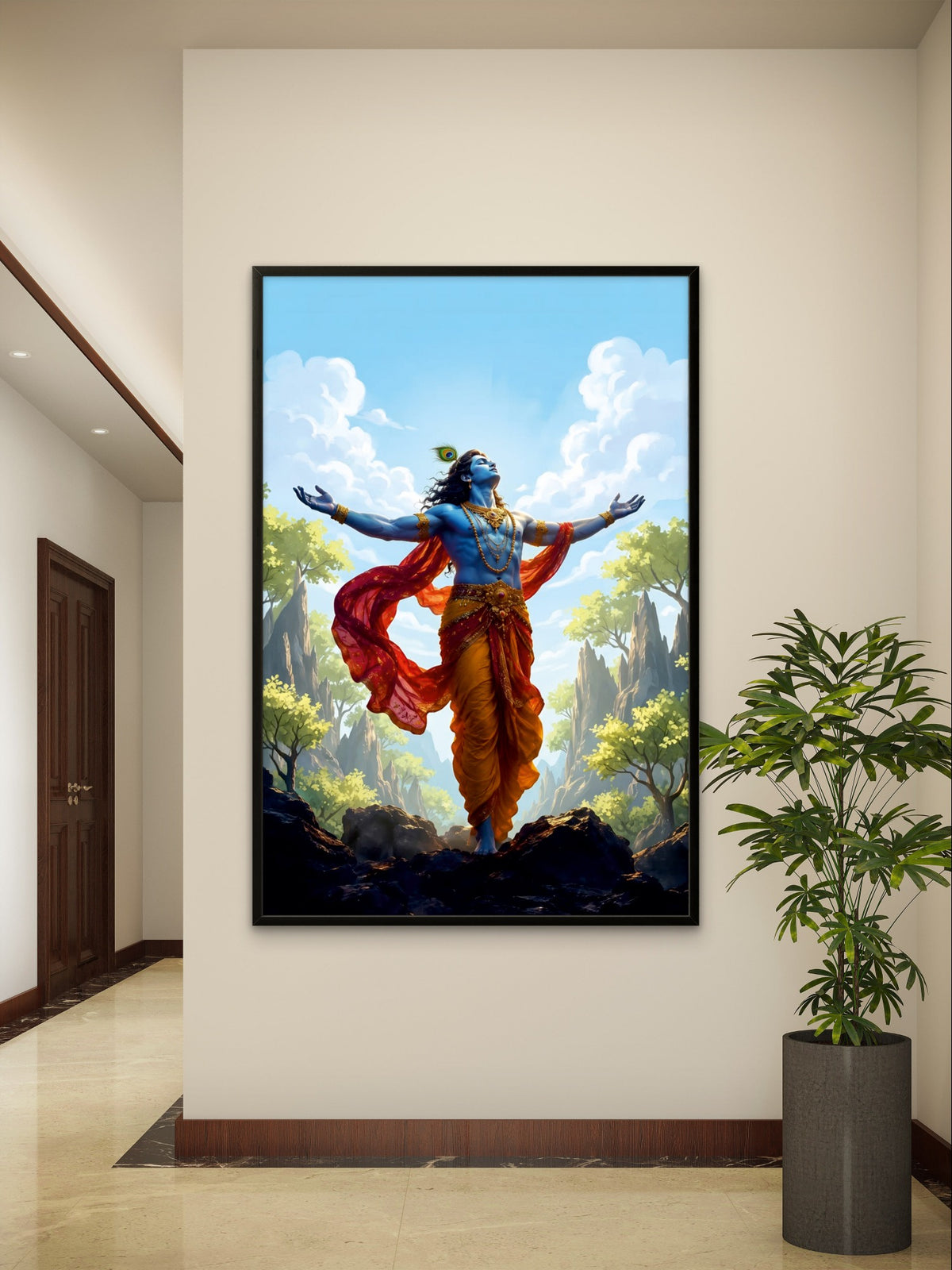 Divine Krishna spiritual artwork by Samvaachyam