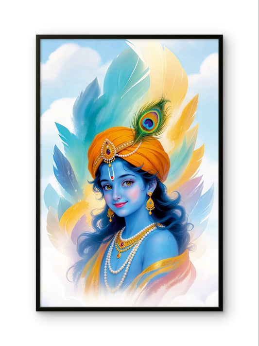 Divine Bal Krishna premium spiritual acrylic wall art