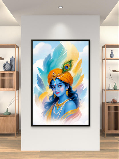 Divine Bal Krishna Indian devotional wall art