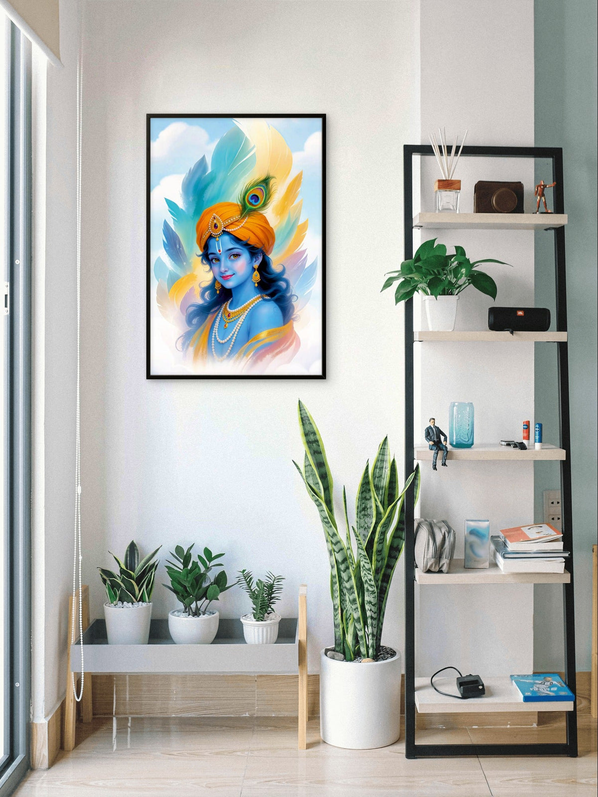 Krishna spiritual acrylic wall art by Samvaachyam