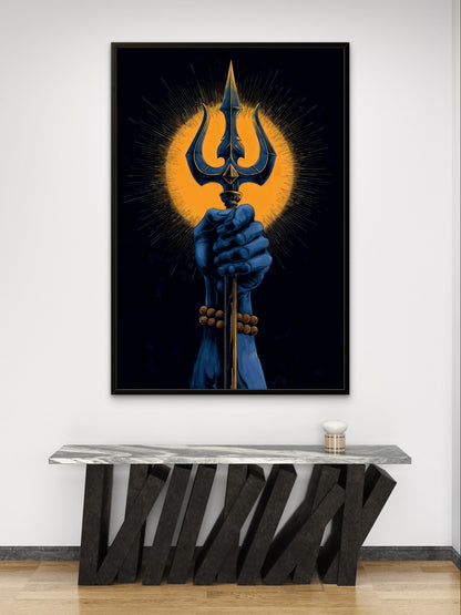 Mahadev Trishul Divine Power Premium Spiritual Wall Art