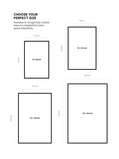 Samvaachyam acrylic wall art size chart
