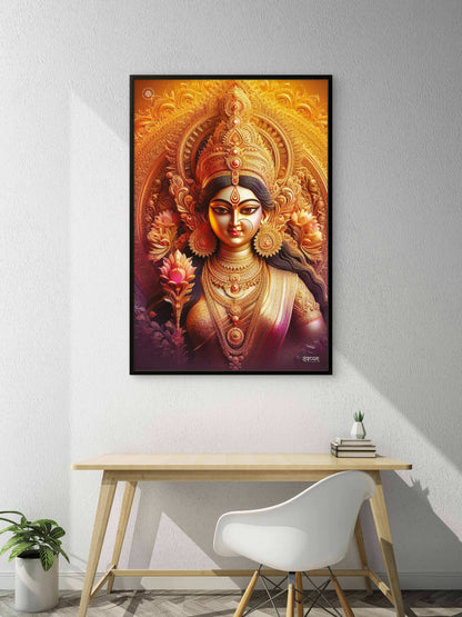 Ma Durga Divine Presence of Strength and Devotion Acrylic Frame