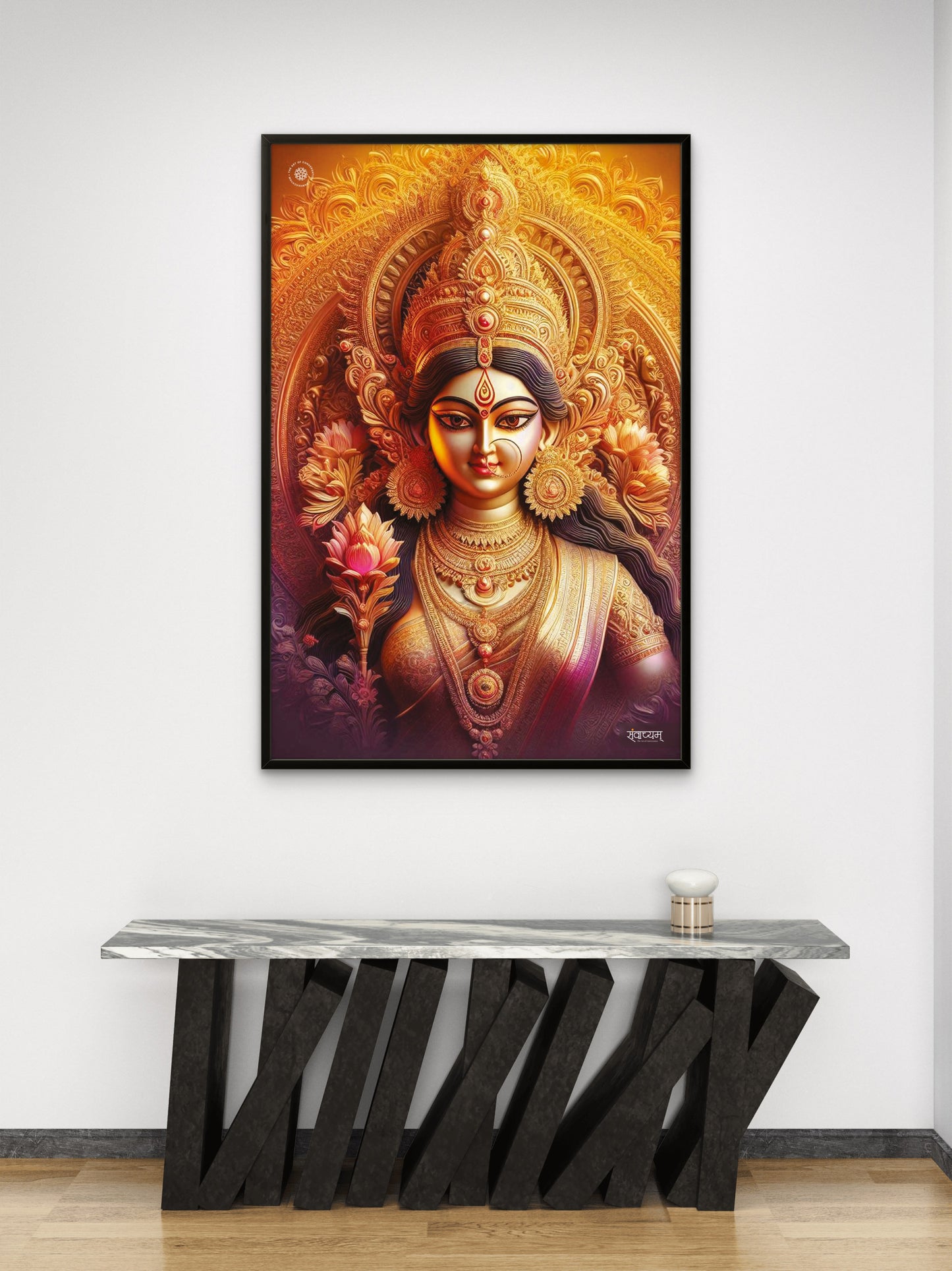 Ma Durga Divine Presence of Strength and Devotion Acrylic Frame