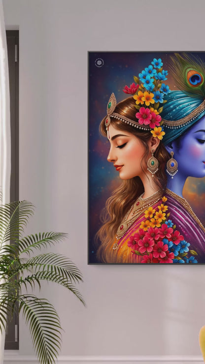 Radha Krishna The Symphony of Love & Devotion Acrylic Frame
