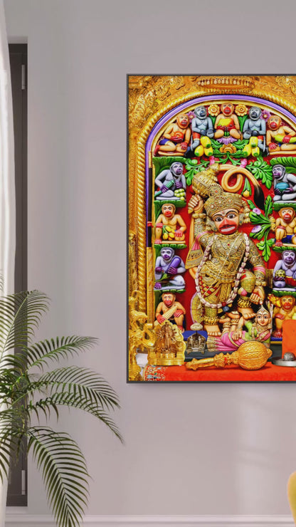 Blessings of Hanuman Ji – The Kashtbhanjan Divine Acrylic Frame