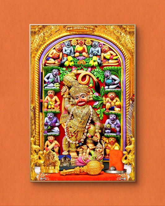 Blessings of Hanuman Ji – The Kashtbhanjan Divine Acrylic Frame