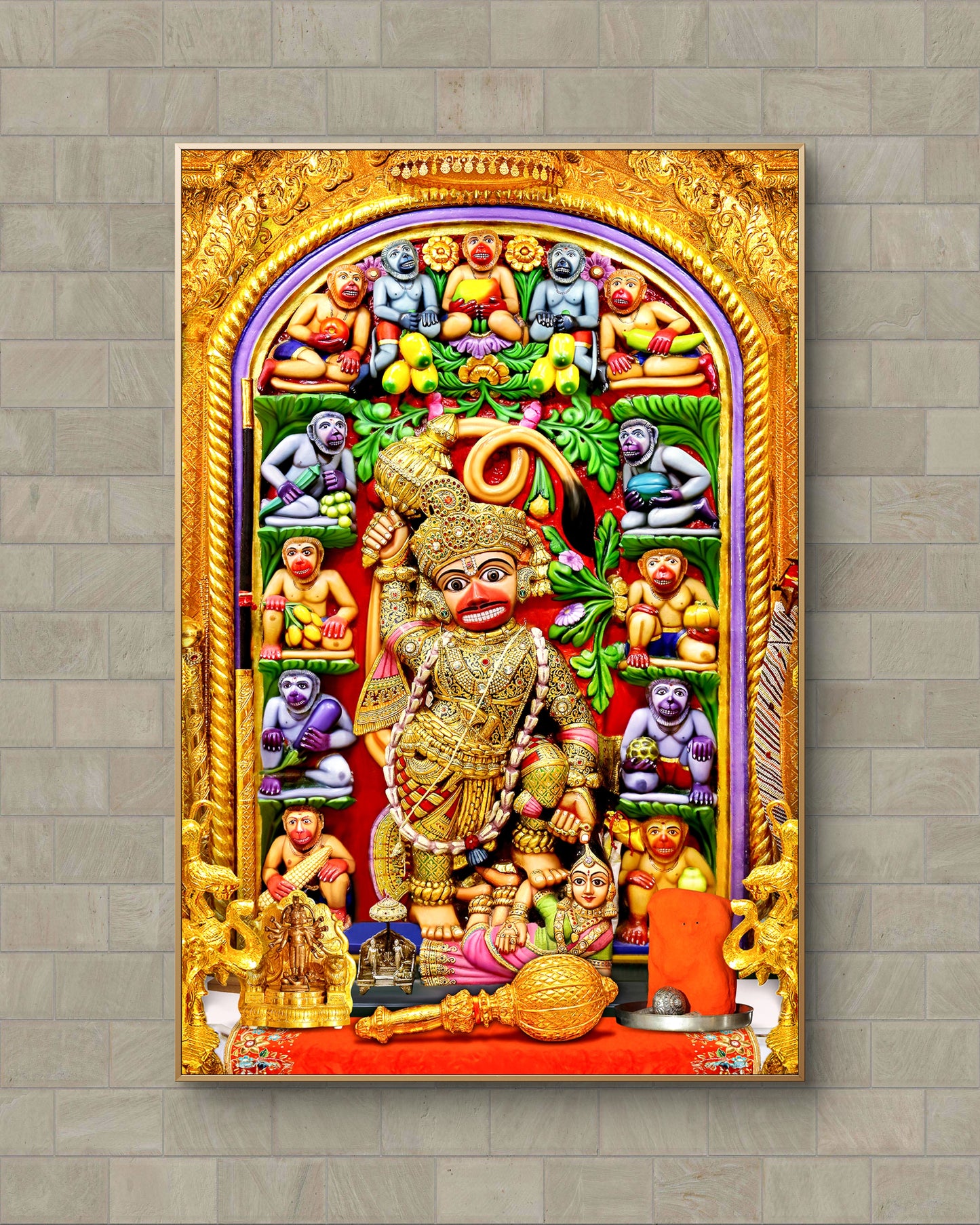 Blessings of Hanuman Ji – The Kashtbhanjan Divine Acrylic Frame