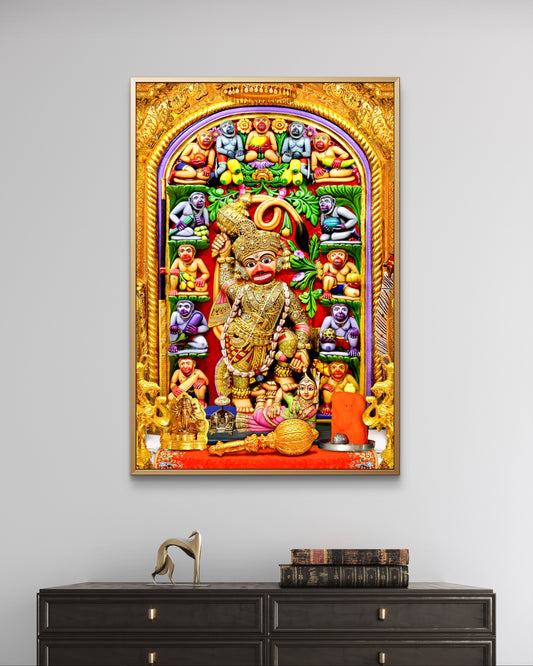 Blessings of Hanuman Ji – The Kashtbhanjan Divine Acrylic Frame
