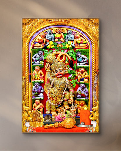 Blessings of Hanuman Ji – The Kashtbhanjan Divine Acrylic Frame